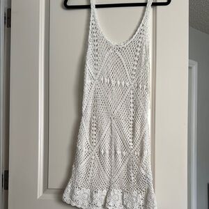 H&M White Crochet Mini Dress